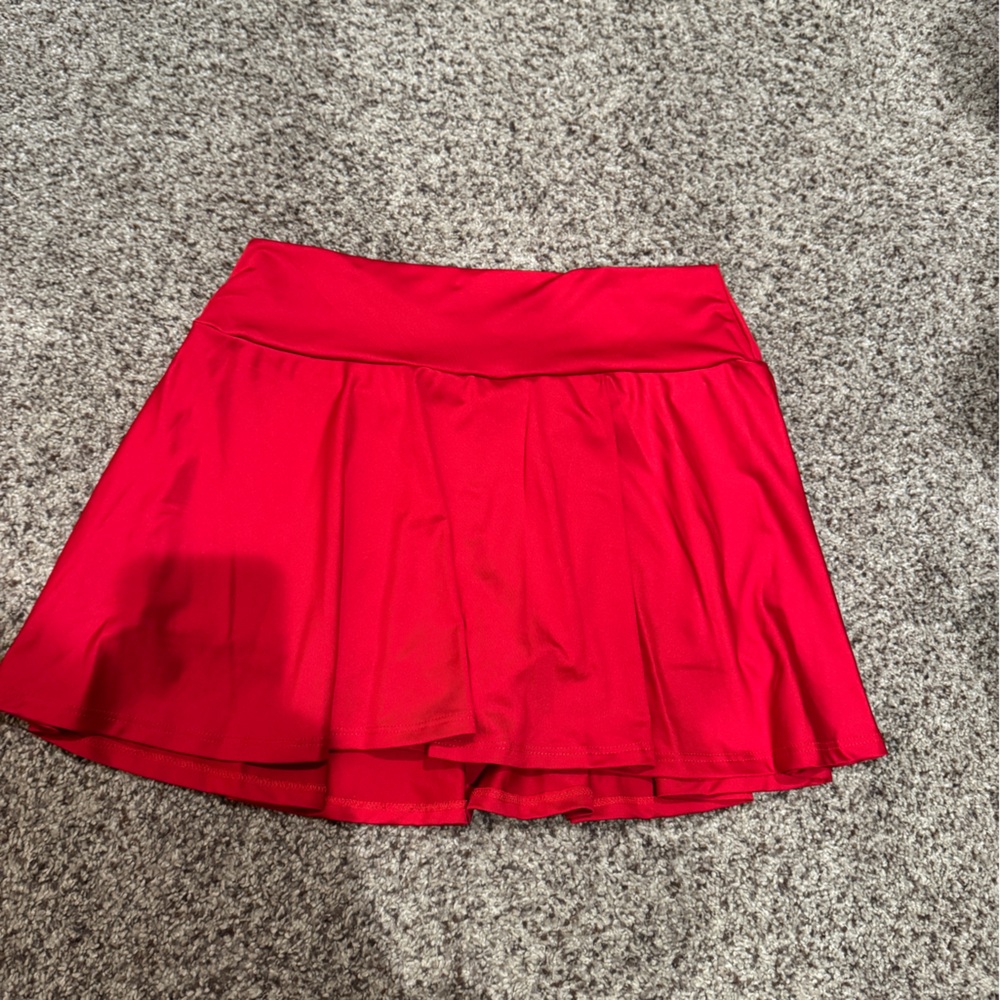 Elegant Red Women's Skort